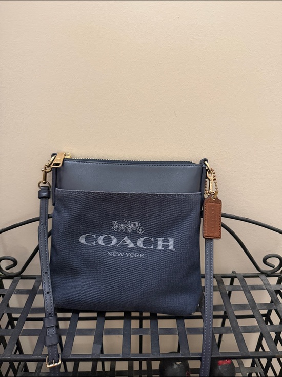 Coach Handbags - Coach Kitt Jacquard (Denim) Crossbody
